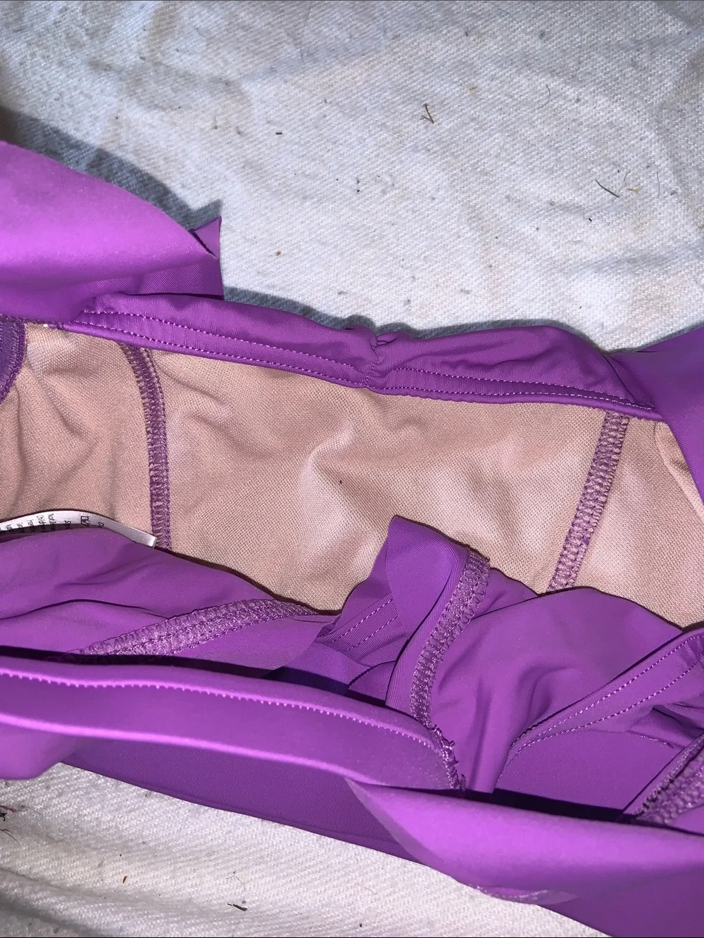 balera Purple Ruffle Strap Dance TOP size LC